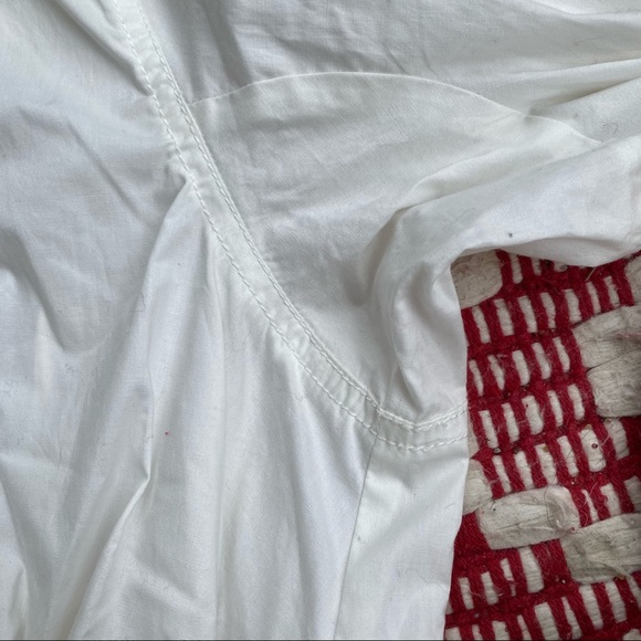 BYRON LARS cream cotton poplin front twist top 4 - Picture 6 of 14